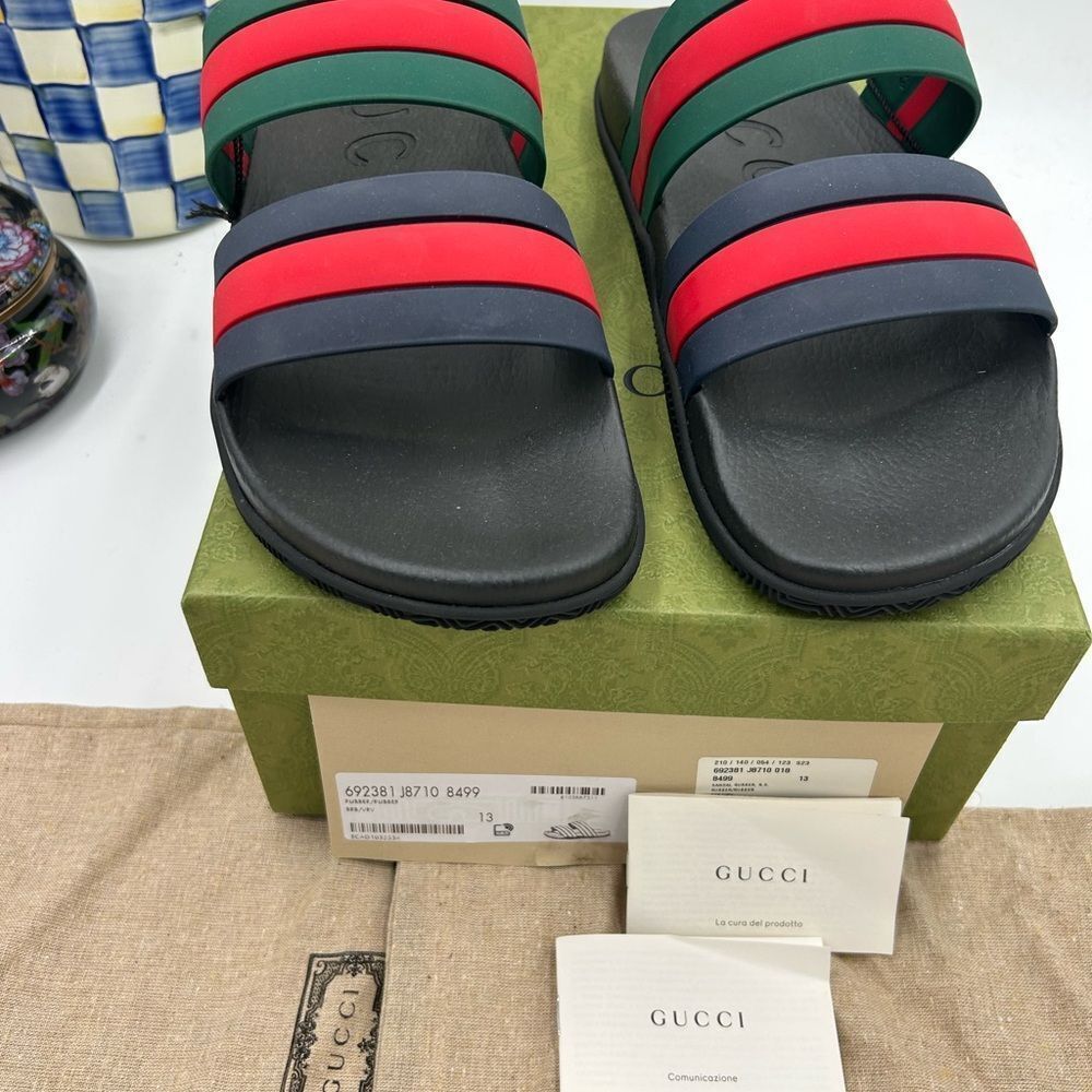 Men’s Gucci, Agrado  double strap sandals size 13 made in Italy - Picture 3 of 11